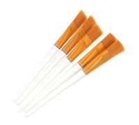 VALICLUD 5piezas Cepillo Para Mascarilla Facial De Unidades Herramienta De Maquillaje Cosmético Mango Transparente y Cabeza De Cepillo Amarilla Para Aplicar Mascarillas Faciales Casa o Saló