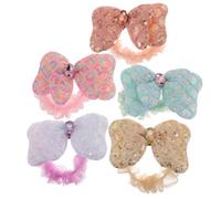 VALICLUD 5piezas Coletero Con Adorno De Lentejuelas Bandas Pelo De Niña Moños Para Niñas Accesorios Pelo Con Cuerdas Elásticas Cuerdas Para Coleteros Con Brillantes