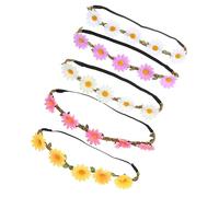 VALICLUD 5piezas Diadema De Crisantemo Para Mujer Diadema De Margarita Vintage De Flores Para Novia Para Fiesta De