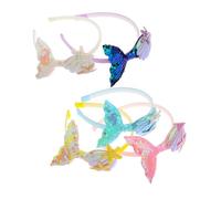 VALICLUD 5piezas Diadema de Sirena Lentejuelas Brillantes para Niñas Colores y Accesorios de Fiesta para Cumpleaños