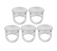 VALICLUD 5piezas Taza de Color Transparente Anillo de Pigmento Tapa de Pigmento para Uso Salones de Depósito de Plástico