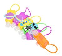 VALICLUD 6 Botellas de Viaje Diseño de Dibujos Animados, Dispensadores de Jabón Líquido de 30ml, Gancho de Silicona para Colgar en Llavero o Cinturón, para Niños Color Aleatorio