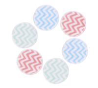 VALICLUD 6 Piezas Almohadillas Desmaquillantes Redondas de de Bambú Esponjas Faciales Suaves y Cómodas para Limpieza de Maquillaje Colores Azul Verde y Rojo