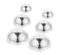 VALICLUD 6 Piezas Bola Disco Reflejante Media Esfera de Vidrio Plata