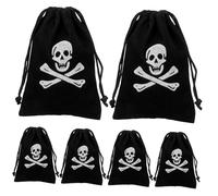 VALICLUD 6 Piezas Bolsa De Pirata Bolsas Pequeñas Cordón Para Monedero De Halloween Cosas De Halloween Para Fiestas y Dulces