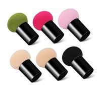VALICLUD 6 Piezas Borla de Polvo de Maquillaje Forma de Hongo Esponjas Redondas para Difuminar Maquillaje para Esponja Aplicadora