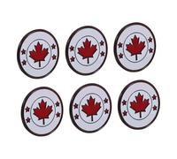 VALICLUD 6 piezas Broche Redondo Metálico con Bandera de Canadá Pin Patriótico Resistente y Reutilizable para Ropa de Accesorio y Duradero para Fiestas y Celebraciones