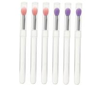 VALICLUD 6 Piezas Cepillos de Silicona y Ojos Tapas Aplicadores Portátiles Maquillaje Sombras de Ojos Herramientas de Reutilizables