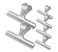 VALICLUD 6 Piezas Clips Metálicos para Bolsas de Clips Bulldog Inoxidable Selladores Resistentes para Almacenamiento de Alimentos Snacks y Bolsas de Pan Multiusos para Cocina y Oficina