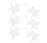 VALICLUD 6 Piezas Colgantes de Unicornio Acrílicos Transparentes para Navidad Decoraciones Ligeras y Reutilizables para Árboles Ventanas y Puertas Adornos DIY Personalizables
