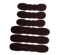 VALICLUD 6 Piezas De Secador De Pelo Rizador Herramienta Para Moldear Moños Para Hacer Peinados Con Gomas Para El Pelo Para Moños Tela Para Atar El Pelo Marrón Oscuro