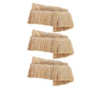 VALICLUD 6 Piezas de Techo de Paja Artificial Miniatura para Maquetas Rollo de Césped de 4X30 CM Material Decorativo para Casas de Muñecas y Jardines de Hadas Techo de Heno Realista y