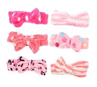 VALICLUD 6 Piezas Diademas de Spa para Mujeres Diademas de Maquillaje Lazos de Coral para Lavarse la Cara Cuidado Piel el Baño