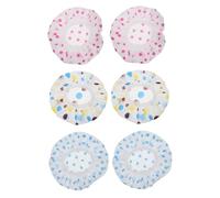 VALICLUD 6 piezas Gorros de Ducha Impermeables y Elásticos con Diseño de Puntos Coloridos Prácticos y Cómodos para Baño y Viajes