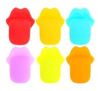 VALICLUD 6 Piezas Marcadores de Copas de Silicona Forma de Lengua | Restaurante y Banquete, Ligeros y Decorativos, Ayudan a Reconocer cada Copa y Recordar Su Dueño