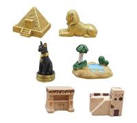 VALICLUD 6 Piezas Miniaturas Egipcias De Pirámide Egipcia Estatuas Decorativas del Antiguo Egipto para Colección para Home Décor