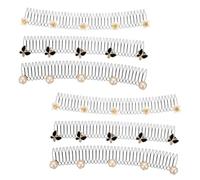 VALICLUD 6 Piezas peine fijador de acabado de cabello ondulado durante la noche chicas Accesorios para el cabello para niñas pinza de pelo para mujer el plastico Black