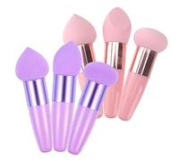 VALICLUD 6 piezas Pinceles Maquillaje Multifuncionales con Esponja Suave Portátil y Ergonómico para Aplicar Base Corrector y Polvo para Diario y