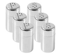 VALICLUD 6 Piezas Saleros y Pimenteros Portátiles de Acero Inoxidable con Tapa Dispensador de Especias para Sal Pimienta y Azúcar Frascos Compactos para Uso Cocina y Camping