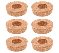 VALICLUD 6 Piezas Tapas de Corcho para Jarrones de Hidroponía Agujero Central para Floreros y Terrarios Tapones de Corcho Duraderos para Plantas y Decoración