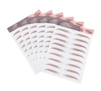 VALICLUD 6hojas Pegatinas Para Cejas Calcomanía De Transferencia De Agua Adhesivas Naturales Para Maquillaje De Cejas Práctica De Color Marrón Reemplazo Temporal Para Mujer