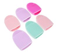 VALICLUD 6piezas Cepillo De Limpieza Para Huevos Limpiador De Almohadilla Para Limpiar Brochas Depurador De Brochas De Maquillaje Limpiador De Maquillaje