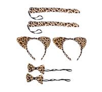 VALICLUD 6piezas Conjunto De Diadema De Dibujos Animados Gorro De Gato Pajarita y Rabo Para Accesorio De Cosplay Disfraz De Orejas De Gato Decoración De Disfraces