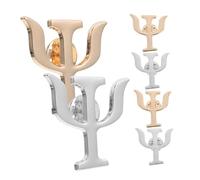 VALICLUD 6piezas De Broche Psi Para Psicólogos Broche De Solapa Dorado y Plateado Apto Para Mochilas y Sombreros Joyería Médica Para Médicos y Enfermeras Pin Divertido Para Mujer