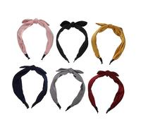 VALICLUD 6piezas Diademas Lazo de Ala Ancha y Decoración de Fiesta de Tocado Adorable Cabello para Fiestas de Navidad y Eventos Especiales Accesorios de Cinta de Pelo para Mujer