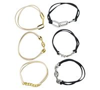 VALICLUD 6piezas Gomas Elásticas Pelo Pulseras Para Mujeres Coleteros Decorativos Accesorios Elegantes
