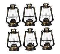 VALICLUD 6piezas Lámpara Led De Queroseno Retro Forma De Decoración Navideña Luces Colgantes De Queroseno para Árbol De Navidad Decoración Luz De
