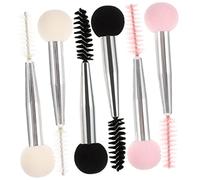 VALICLUD 6piezas Sello de Pincel de Maquillaje Cepillo de Pestañas de Doble Cabezal Cepillo de Esponja para Cejas Suministros de Maquillaje para Aplicar Tinte Pestañas