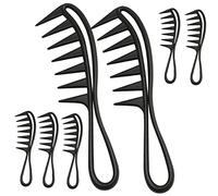 VALICLUD 7 Piezas Peine de Dientes Anchos para Desenredar Cabello Mojado Unidades Peine de Peluquería para Rizos de Dientes Grandes para Hombres y Mujeres Herramienta para Peinar Salón de C
