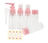 VALICLUD 7 Unidades Set De De Viaje Transparentes Para Champú Loción Gel De Ducha Gel De Protector Solar Herméticas Aptas Para Cosméticos