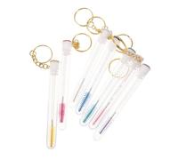 VALICLUD 8 Piezas Cepillo de Pestañas de Cristal Reutilizable Portátil para Viajes Llavero Herramienta para Levantar Pestañas para Maquillaje Casa Viaje