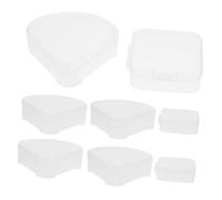 VALICLUD 8 piezas Estuche de Plástico para Esponjas de Maquillaje Cajas Triangulares y Cuadradas para Polvos Organizador Compacto y Portátil para Cosméticos