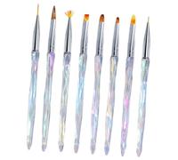 VALICLUD 8 Piezas juego de pinceles para uñas decoración de uñas kit de suministros de uñas Beto Clavos equipo cepillo de flores para uñas de puntos manicura Acrílico