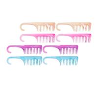 VALICLUD 8 Piezas Peine de Dientes Anchos Curvado para Peinado y Desenredar Cabello Rizado y Grueso Peine de Plástico Resistente para Uso Cabello Seco y Mojado para Hombres y Mujeres