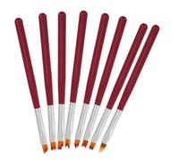 VALICLUD 8piezas Pinceles Uñas Acrilicas Manicura Cepillo Para Decoración Flexible y Buena Absorción