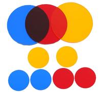 VALICLUD 9 piezas Filtros de Colores Transparentes para Iluminación Tableros de Filtros Ópticos Educativos de Láminas de Colores Rojo Amarillo y Azul para Aprendizaje Color Color Aleatorio