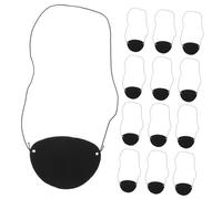 VALICLUD 96 Piezas Parches de Ojo de Pirata de Fieltro Negro con Banda Elástica Accesorios Reutilizables para Disfraces de Pirata para Adultos Fiestas de Halloween y Cosplay