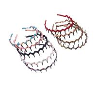 VALICLUD 9piezas Diadema Moderna Forma De Dientes Colores Surtidos Tocado De Moda Para Niñas Para Fiestas y Eventos
