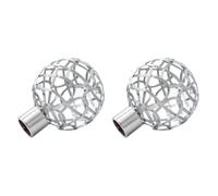 VALICLUD Accesorio para Cortina Decoración de Ventana Blanco, Hierro, 2 Piezas, Cabezal Decorativo, para Barra de Cortina para Dormitorio y Comedor, Estilo Nórdico