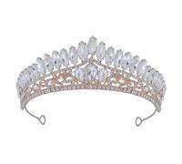 VALICLUD Accesorio para el cabello con de de imitación nupcial mujer femenino casarse tiaras de boda coronas de novia para la boda Aleación de zinc Golden