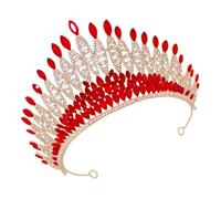 VALICLUD Accesorio Para El Cabello Dama De Honor Boda Accesorios Tocados Tiaras Banda Novias Víspera De Todos Tocado De Novia De Imitación Rojo