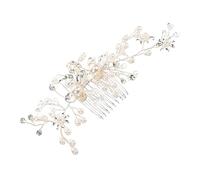 VALICLUD accesorios para el cabello de perlas Boda para mujeres dama de honor Armada peine de novia Accesorio para el cabello nupcial tocado de novia Ropa de cabeza nupcial aleación Plata