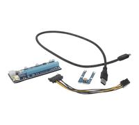 VALICLUD Adaptador Tarjeta Gráfica Externa Pci-e X16 para Portátil Mini Pci-e, Cable USB 60 Cm Azul, Accesorio para Computadora Portátil, Tarjeta Vertical Pcie para Minería y Gráficos
