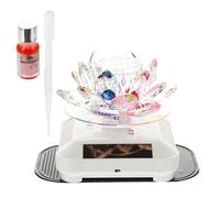 VALICLUD Adorno de Loto Giratorio Solar para Coche Luz LED Multicolor, Decoración Interior Aromaterapia, Accesorio Ecológico para Ambientador Automotriz Estilo Aleatorio