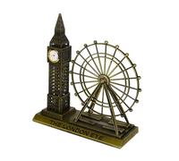 VALICLUD Adorno Metálico Combinado Big y London Eye Bronce Antiguo Estatua de Británico para Decoración de Hogar y Oficina Regalo Turístico Internacional Elegante