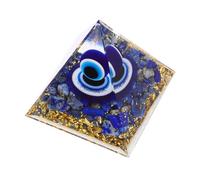 VALICLUD Adorno Piramidal Decorativo De Lapislázuli Azul, Escultura Pequeña De Piedra Natural, Decoración De Mesa para Hogar y Oficina, Adorno Coleccionable Único En Forma De Pirámide